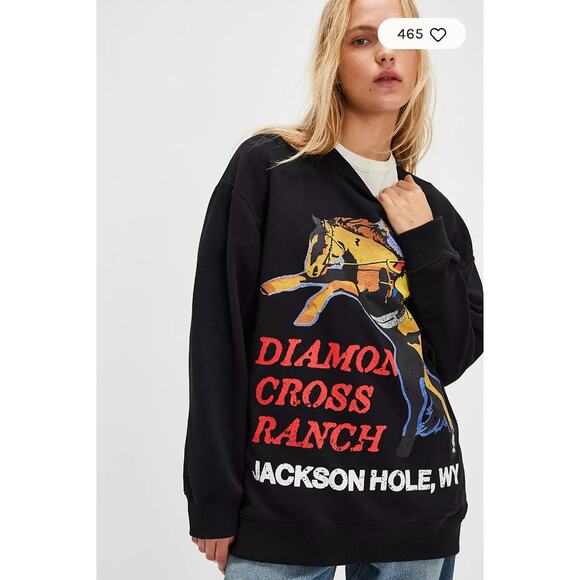 Free People Tops - Free People Wrangler X Diamond Cross Sweatshirt Medium NEW